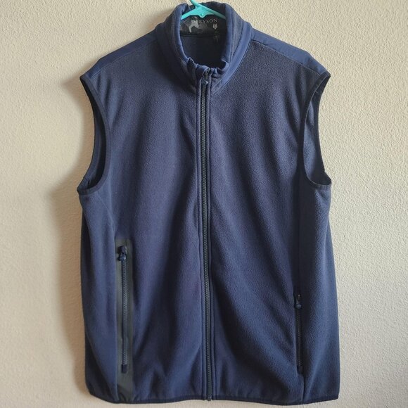 Greyson Vest Mens Large Navy Blue Fleece Full Zip PrimaLoft Outdoor Golf - Picture 1 of 11
